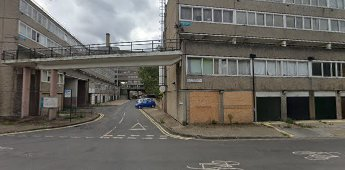 Alvey Street 2020, site of the Hen and Chicken Pub opposite right.  X.png