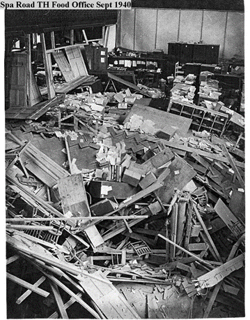 Spa Road, Bermondsey Town Hall, which was destroyed on the night of 15 September 1940, killing Muriel Noel, Commandant of the local Women's Legion and two of her assistants. X.png