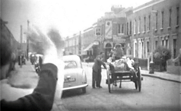 St George's Way. 1962. The pub on the right is the Prince of Wales on the corner with Castlemain Road and leading to Gloucester Grove both no longer there.  X.png