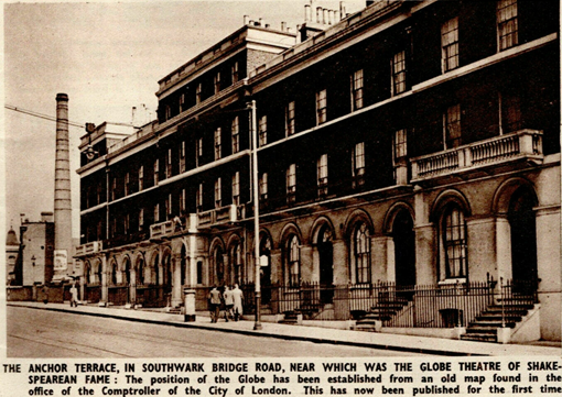 Southwark Bridge Road, Anchor Terrace, c1950. Grey Marten Chimney far end.  1  X.png