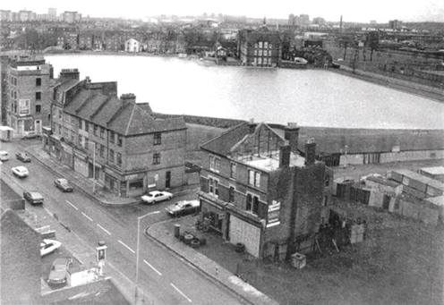 Albany Road,1981. Looking down at the start of the Burgess park lake project with Cobourg school facing on to it.  X.png