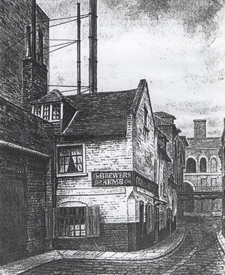 Tooley Street,11 Morgan’s Lane, c1890. The Brewers Arms Pub.   X.png