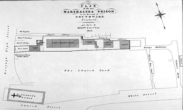 Borough High Street, Marshalsea Prison plans c1843.  X.png