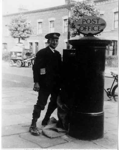 Debnams Road, the Postman. The Post Office was on the corner of Debnams Road and Rotherhithe New Road.   X.png