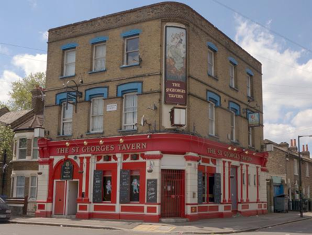 Coleman Road, right. Rainbow Street left, Camberwell, St George's Tavern.   X..png