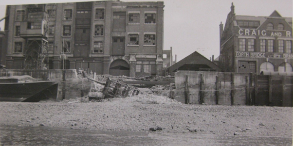Bankside, Imperial Wharf, Bankside,1940. Now the site of The Globe.  X.png