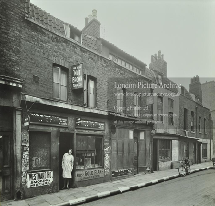 Snowsfields, Bermondsey, c1943, Nos 78-74. 74 would have been opposite Kipling Street., right.   X..png