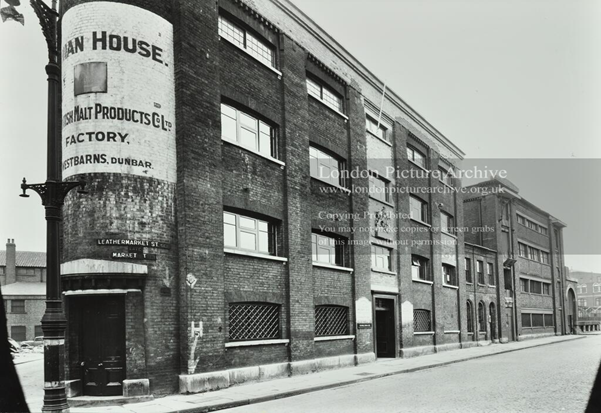 Leathermarket Street right, Morocco Street left. British Malt Products, Co. Ltd. c1949. X..png