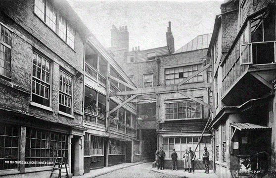 Borough High Street, Southwark, The George Inn,1889.  X..png