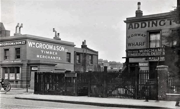 Camberwell Road, c1928, Addington Wharf, this was Between Albany Road and Addington Square.  X..png