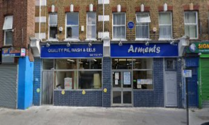 Westmoreland Road, Arments Pie and Mash Shop, same location 2020.  X..png