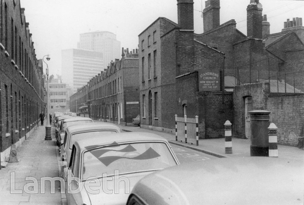 Roupell Street, Terraced housing adjacent to St Andrew's Primary School 1969.jpg