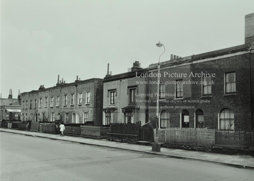 Neate Street, Southwark by Arlington Grove, c1950, now part of Burgess Park.  X. (2).png