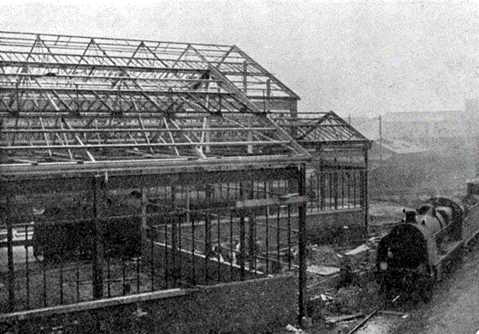 Bricklayers Arms Southern Railway locomotive repair shed construction.  X..png