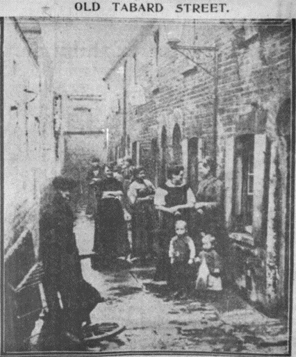 Tabard Street, alley called Little Britain, c1910.  X..png