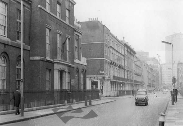 Stamford Street, Waterloo, with the Nautical School on the left, c1969.   X. (2).png