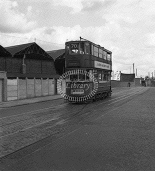 Lower Road, Surrey Docks, Hawkstone Road crossover, c1951.  X..png