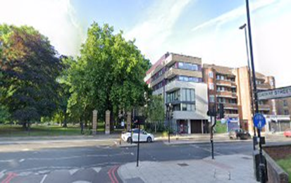 Jamaica Road 2022, Christchurch Gate, Southwark Park, Millstream House right.  X..png