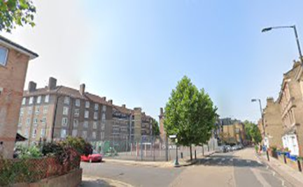 Browning Street Estate, 2022, King and Queen Street left. Colworth Grove far end right.  X..png