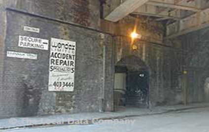 Barnham Street, Bermondsey, Wendex Car Body Repair Specialist. Looking from Druid Street, c2008.   X..png