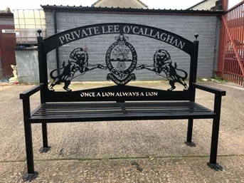 Millwall, A memorial bench to a war hero who died while serving in Iraq, was unveiled at The Den 2019, Pte Lee O’Callaghan.  X..png