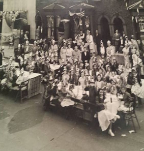 Olmar Street, Bermondsey, Street Party for Queen's Coronation in June 1953.  X..png