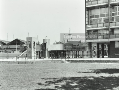 Silwood Street, Silwood Estate Playground with chute 1968.   1 X..png