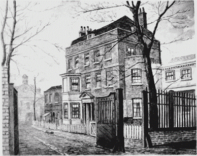 Borough High Street, House at the end of Layton's Buildings, 1889.   X..gif