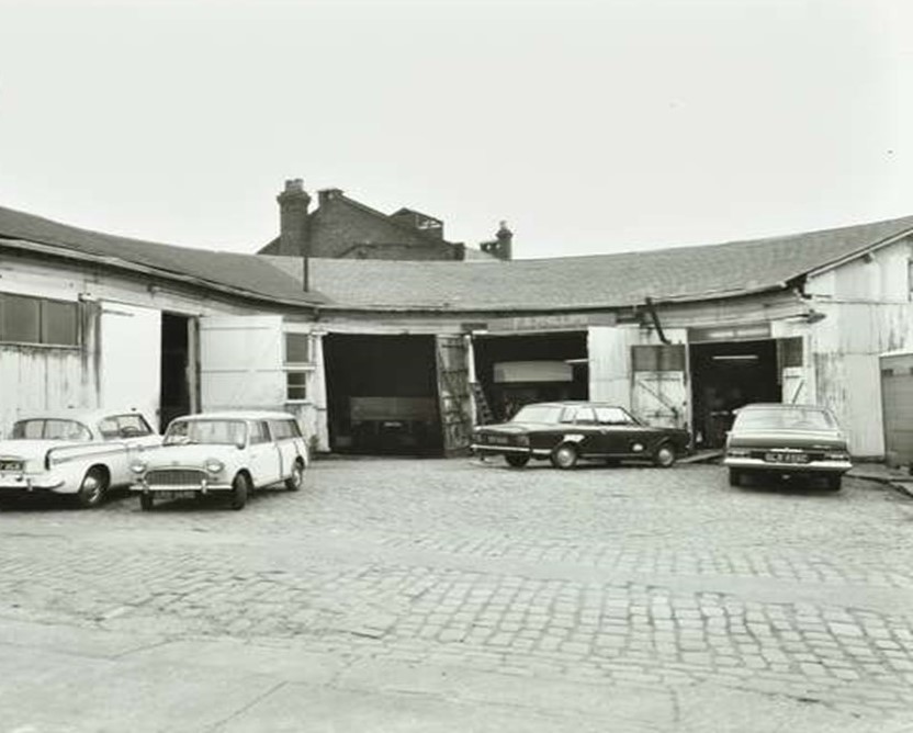 Morocco Street, former tannery building used as garage, London, 1968.  1 X..jpg