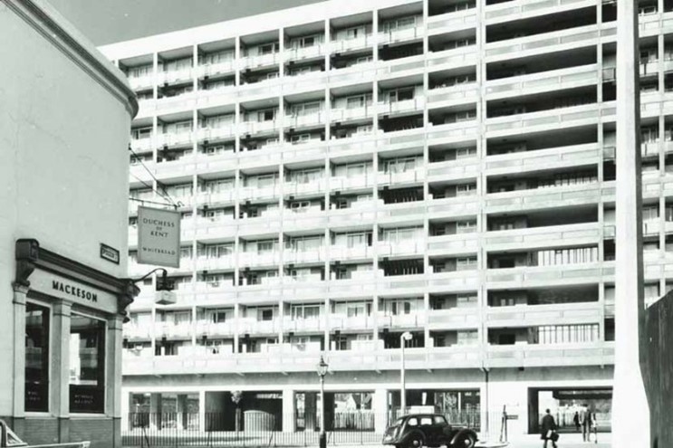 Deverell Street, left to right, looking from Spurgeon Street 1962, Symington House, Lawson Estate.  X.jpg