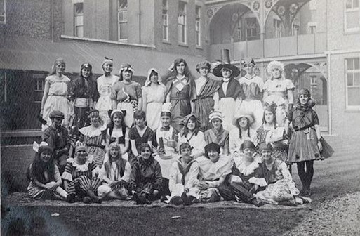 Havil Street, night Nurses at St Giles Hospital, Camberwell, c1922, wearing fancy dress of course. 1  X..jpg