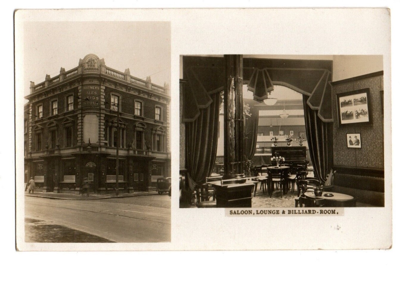Lower Road, The Warrior Pub. Originally at 209, Lower Road junction with Maynard Road - opposite Cope Street.  X..jpg