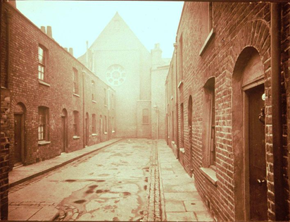 Neptune Street, Thetford Place, a small cul de sac, c1937. Background  Wesleyan Methodist Church,Lower Road.   X..png