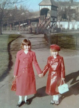 Thurland Road,c1970. St James Slide. Jules Taylor left who worked for Peek Freans.   X..png