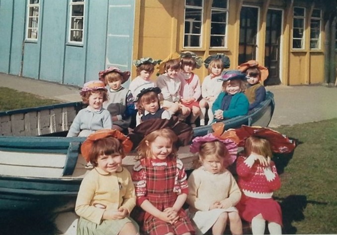Rotherhithe Street, Redriff  Nursery c1967. Joanne Wainwright in green & blue.   1.  X..jpg