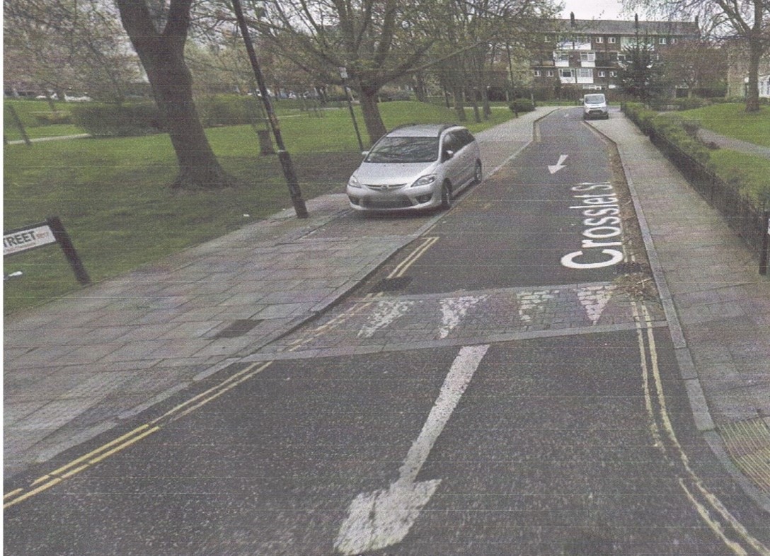 Crosslet Street 2024, looking from Townsend Street, same location  with Mason Street far end. The Gloucester Arms Pub was just out of the picture right.   X..jpg