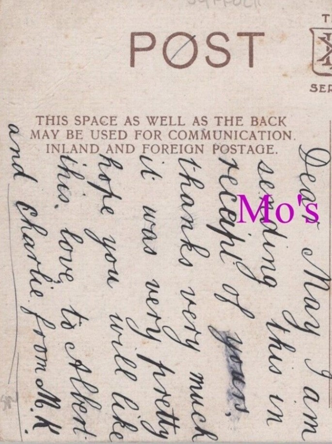 Staples Rents, Rotherhithe, Miss M Studd,1908. 1 X..jpg