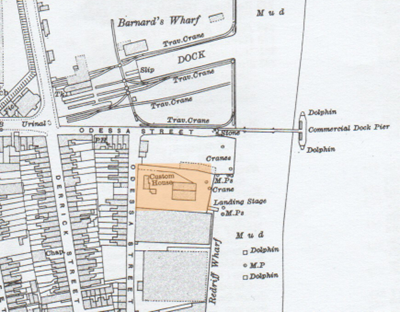 Odessa Street, Thames right. Downtown Club situated below the orange square.  X..png