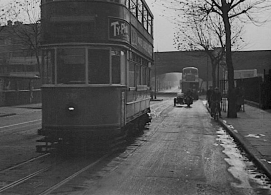 Tower Bridge Road, Tram heading towards Tower Bridge, the next turning on the left & right is Artillery Street.  X..png