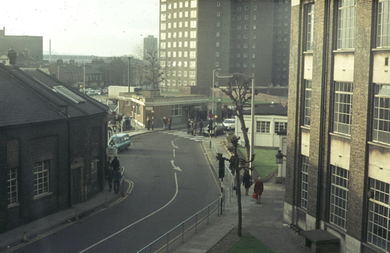 Murdock Street, large (Tribe) Building far right corner of Old Kent Road and Ruby Street. Entrance to Southeast Gas Board Headquarters.  X..png