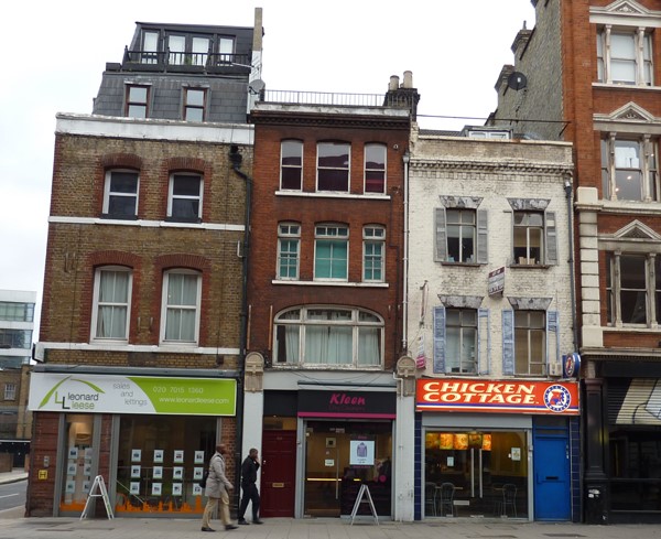 Kleen Dry Cleaners 228 Borough High Street, Hmm, Kleen Dry Cleaners next to a chicken shop 2016.jpg