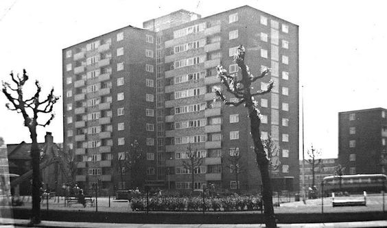 Looking from Galleywall Road Bermondsey 1970. Shuttleworth's Park, Pope House and Anchor Street..jpg