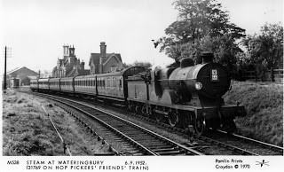 The rear of the station in background across the river Medway is where I plated football for Wateringbury..jpg