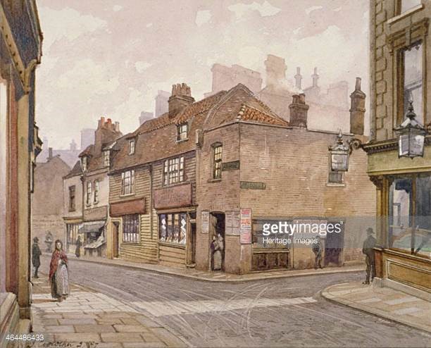 The Angel public house Bermondsey, 1887, View of the pub on the corner of Snowsfields & Crosby Row..jpg