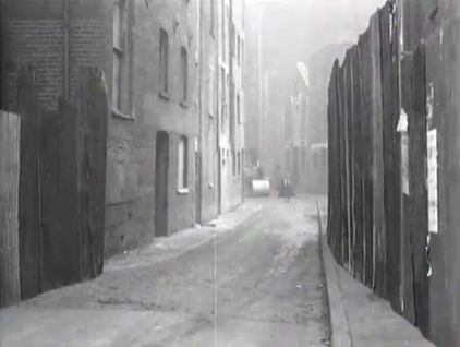 Film One Wish Too Many 1956 Rotherhithe Street, on Rotherhithe Street SE16 with Princes Mills in the right of centre distance and Matthew’s Wharf to the left..jpg