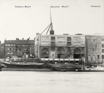 Rotherhithe Street, Platform Wharf c1937, a tobacco warehouse which stood until the late 1970's..jpg