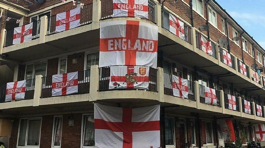 Southwark Park Road, the Kirby Estate in Bermondsey for the 2018 World Cup.jpg