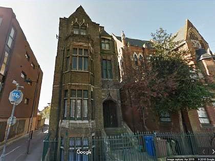 FILM Last of the Blonde Bombshells, 2000, Lynton Road opposite Camilla Road, the church was St. Augustine's Parish Church, now converted into flats. Same location 2017. X.jpg