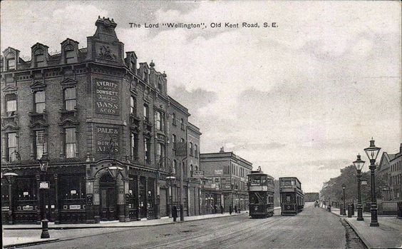 Old Kent Road, early1900s. This part of OKR was known as Sussex Place in the 1860s.Bowles Rd on the left..jpg