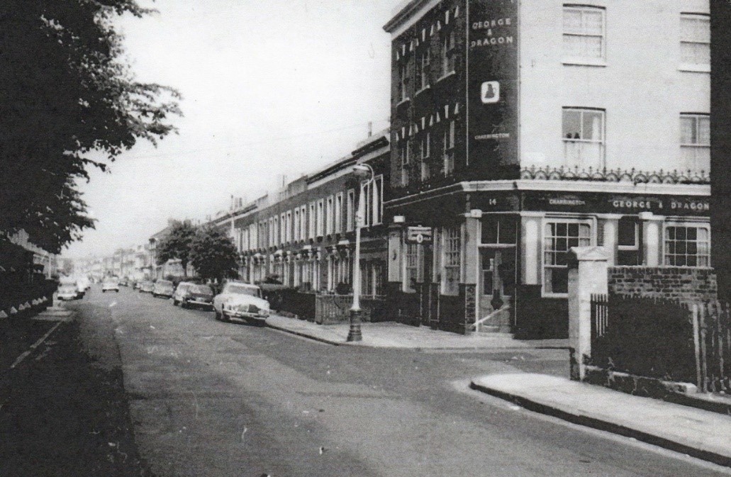 The George and Dragon Pub on the corner of St Georges Way, was called St Georges Road..jpg
